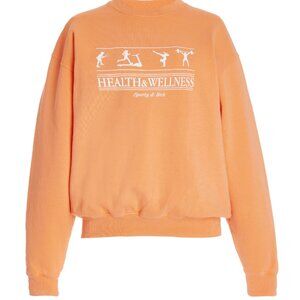 Sporty & Rich Health and Wellness Cotton Jersey Sweatshirt XS